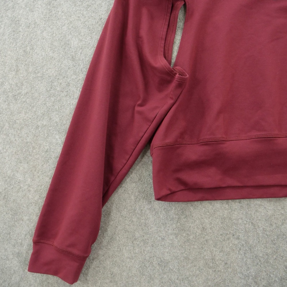 Adidas Sweatshirt Womens Large Red Performance Power Aero Ready Crop Cover Up - Picture 4 of 16